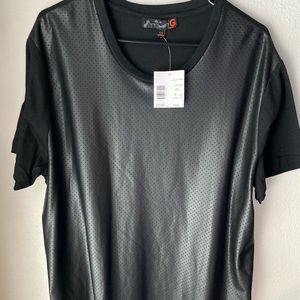 XXL G by GUESS leather dress shirt